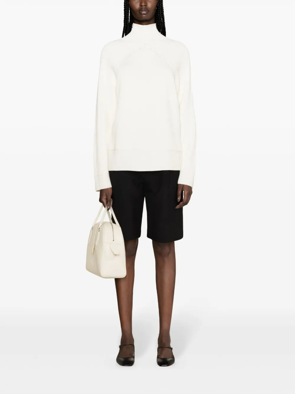 High-Neck Ribbed Jumper