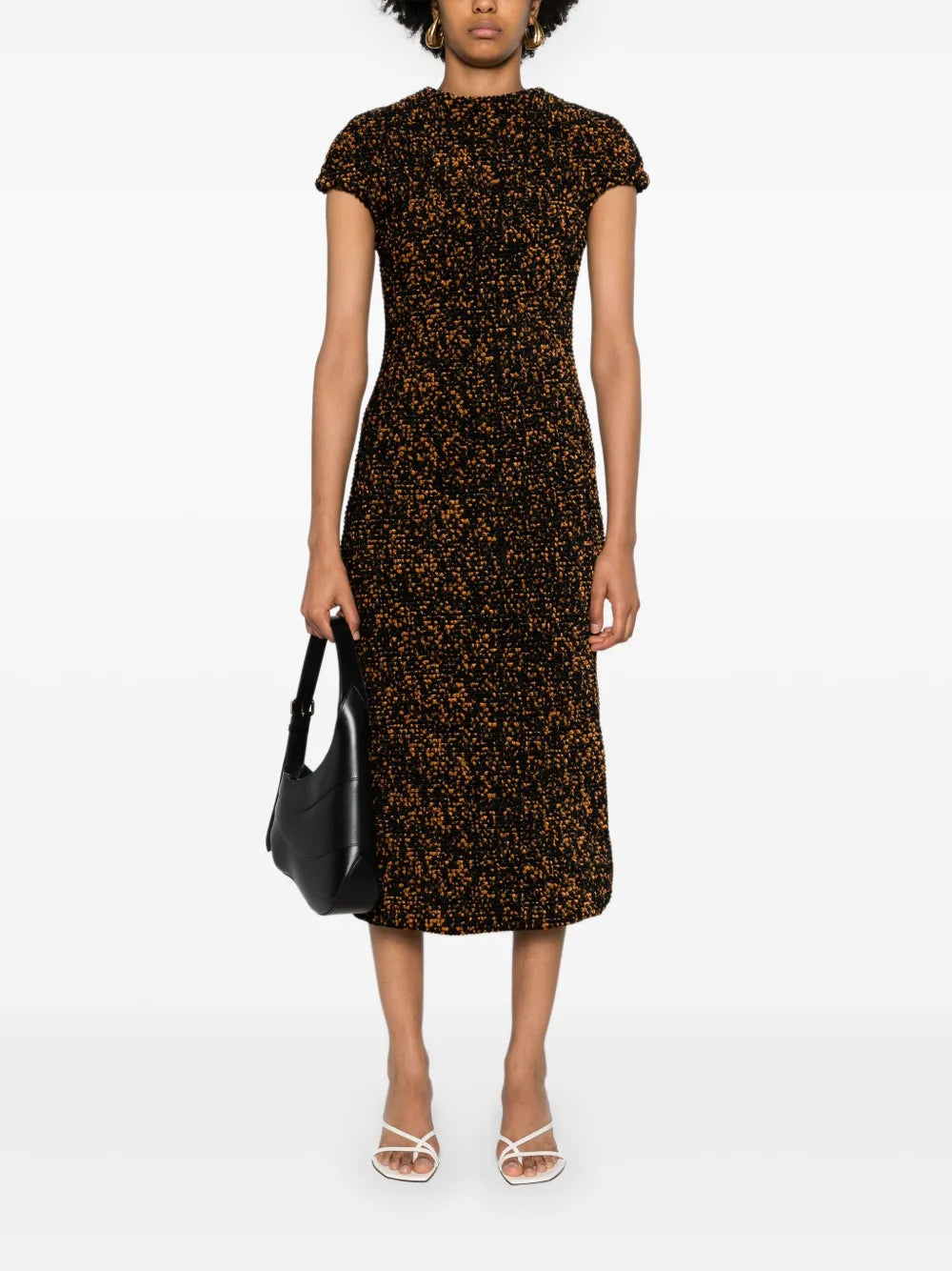 Tortoiseshell-Effect Chenille Maxi Dress