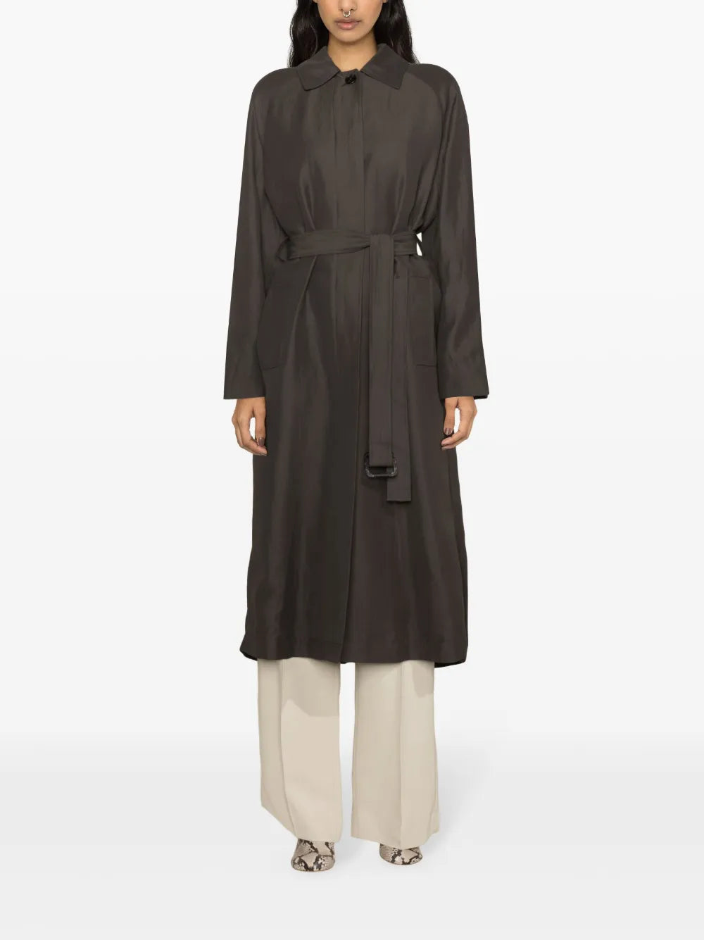 Single-Breasted Calf-Length Coat