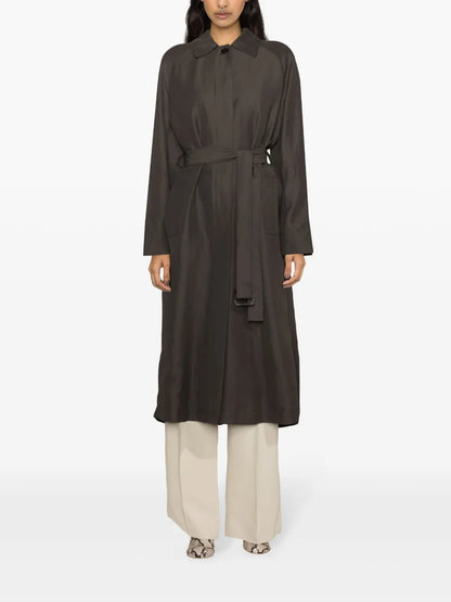 Single-Breasted Calf-Length Coat