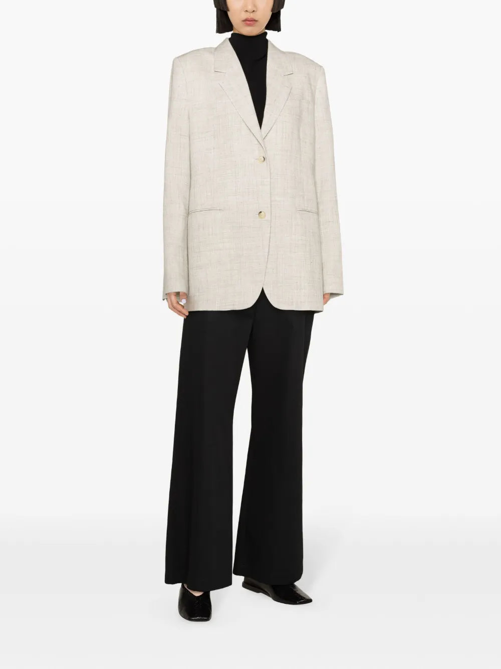 Single-Breasted Twill Blazer