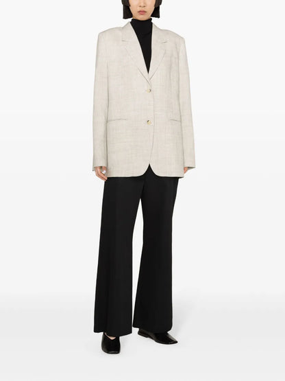 Single-Breasted Twill Blazer