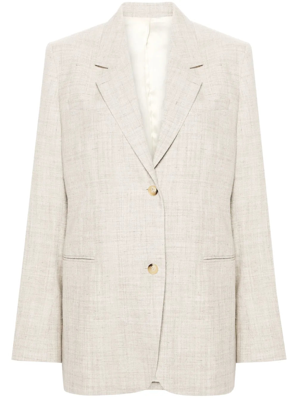 Single-Breasted Twill Blazer
