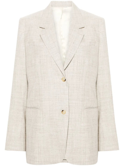 Single-Breasted Twill Blazer