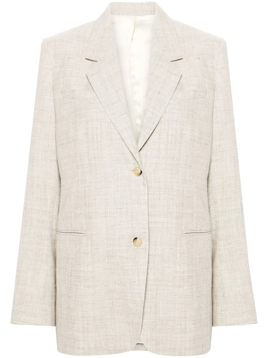 Single-Breasted Twill Blazer