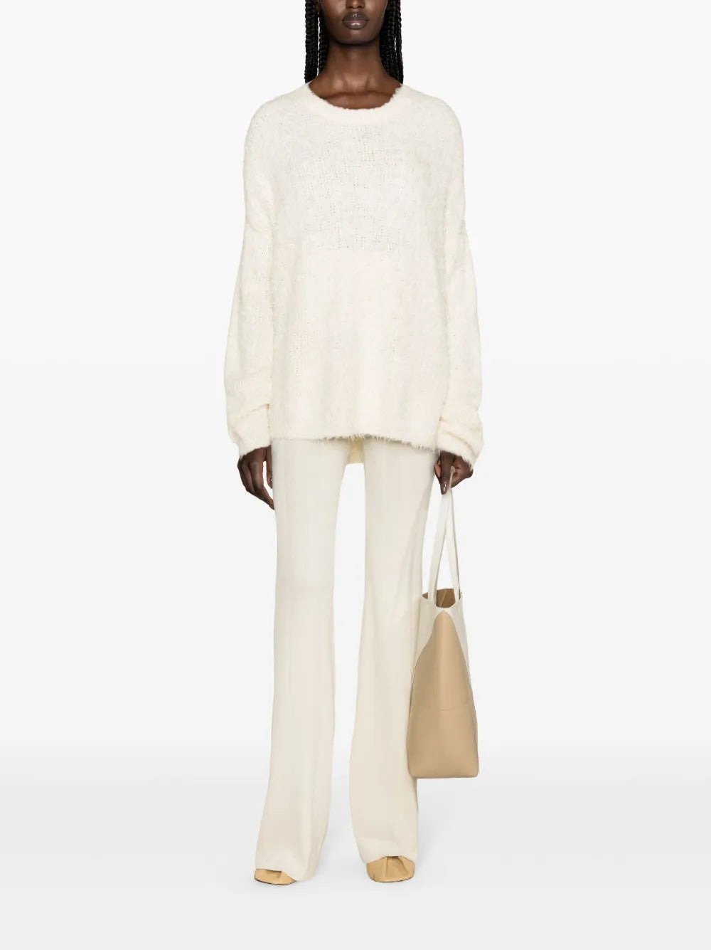 Brushed-Effect Silk Jumper