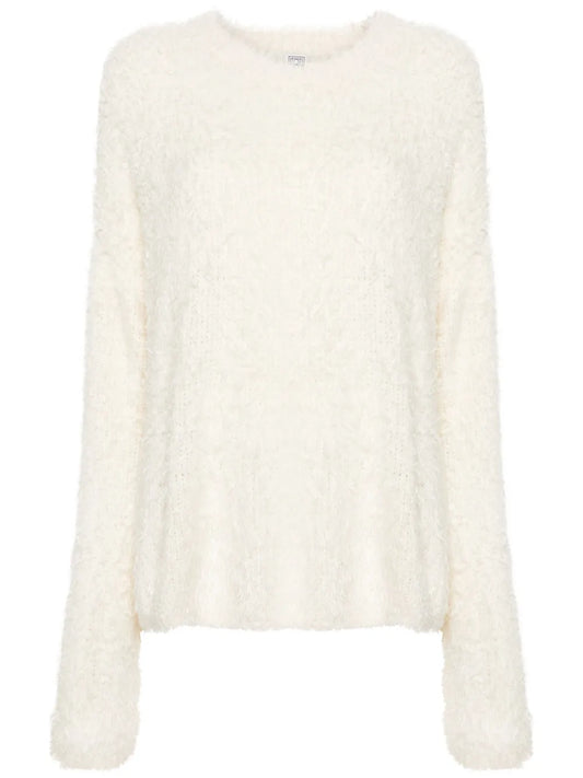Brushed-Effect Silk Jumper