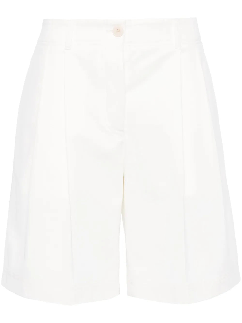 Twill Pleated Shorts
