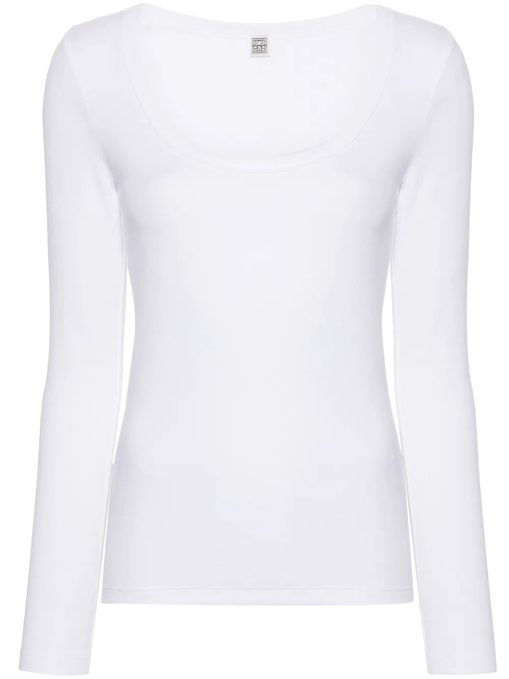 Scoop-Neck Fine-Ribbed T-Shirt