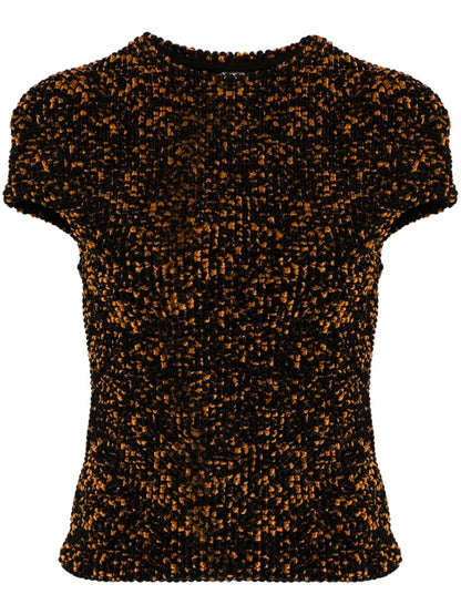 Tortoiseshell-Effect Chenille Top