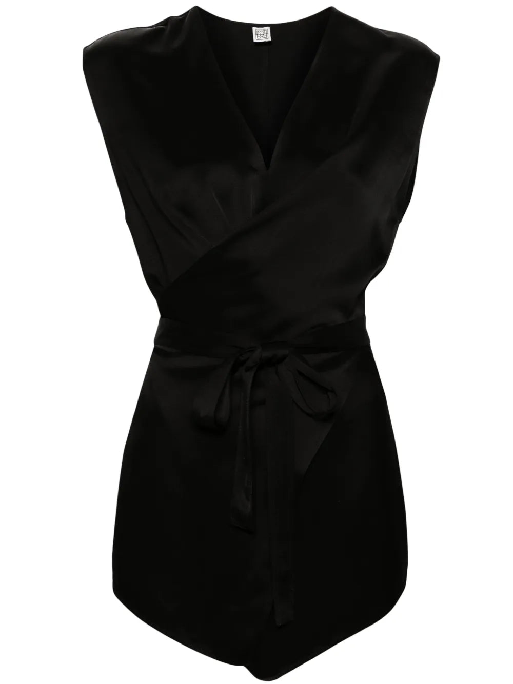Tie-Fastening Satin Vest
