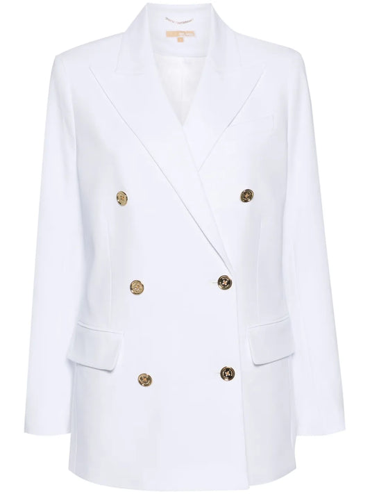 Crepe Double-Breasted Blazer