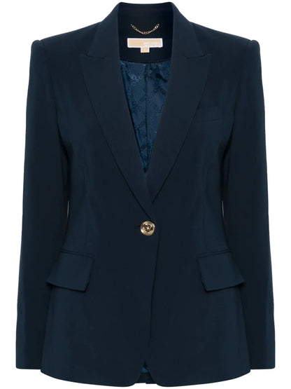 Crepe Single-Breasted Blazer