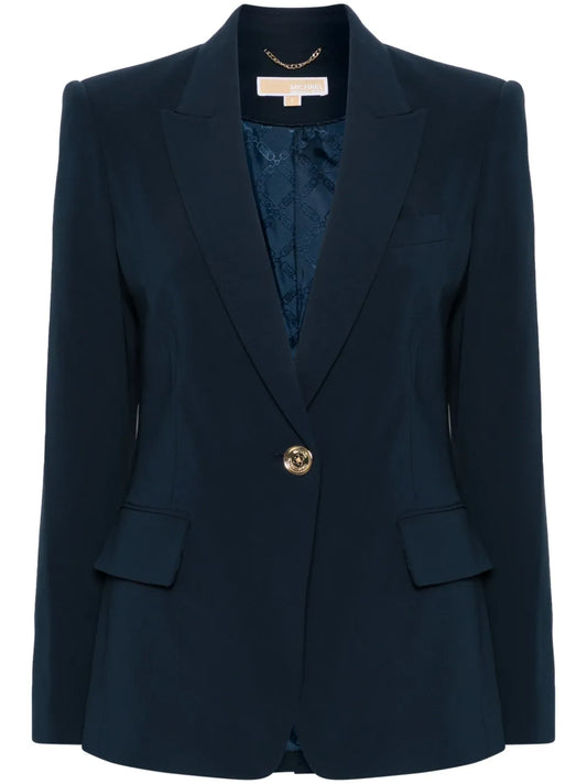 Crepe Single-Breasted Blazer
