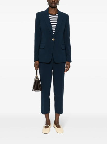 Crepe Single-Breasted Blazer