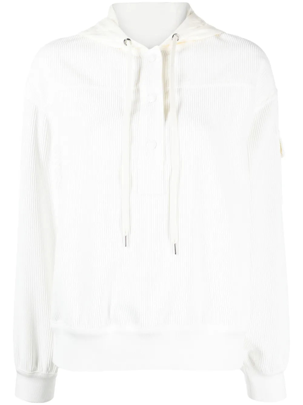 Corduroy Rib-Trim Hoodie