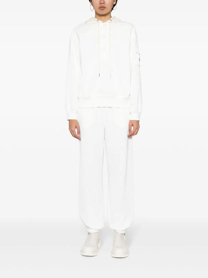Corduroy Rib-Trim Hoodie