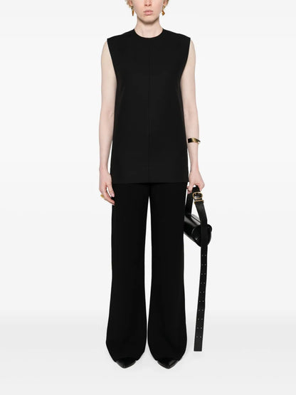 Sleeveless Seam-Detailed Top