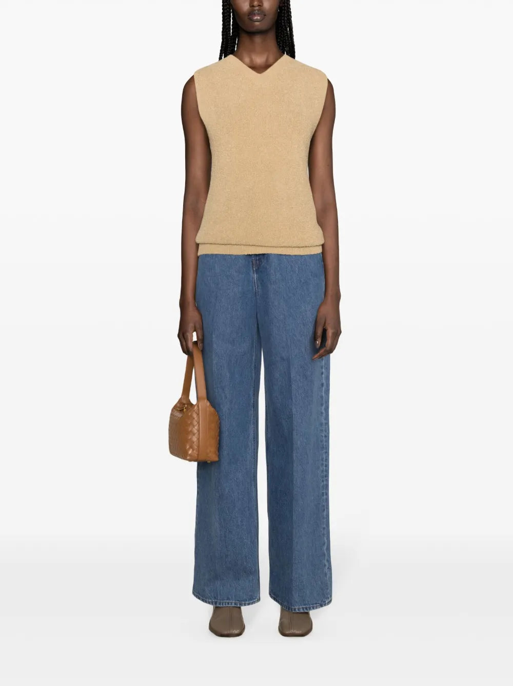 V-Neck Terry-Cloth Vest