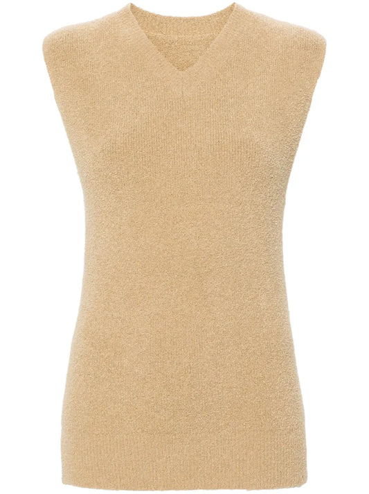 V-Neck Terry-Cloth Vest