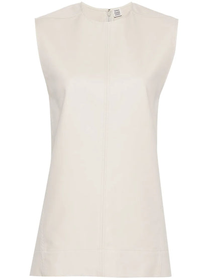 Sleeveless Seam-Detailed Top