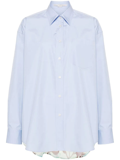 Straight-Point Collar Panelled Shirt