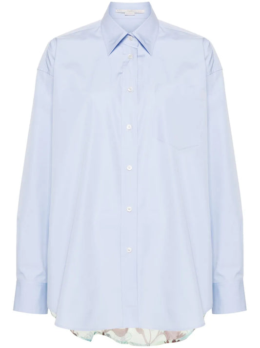 Straight-Point Collar Panelled Shirt
