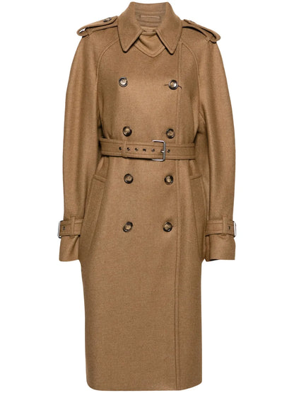 Double-Breasted Twill Trench Coat