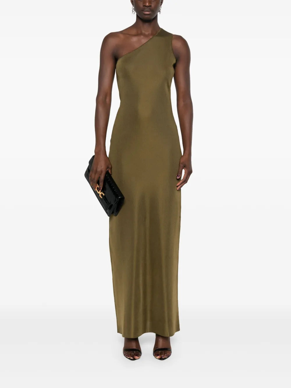 One-Shoulder Silk Maxi Dress