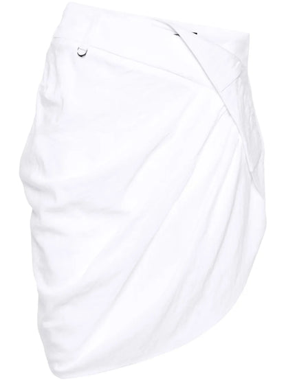 La Mini Jupe Saudade Draped Miniskirt