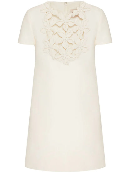 Crepe Couture Embroidered Minidress