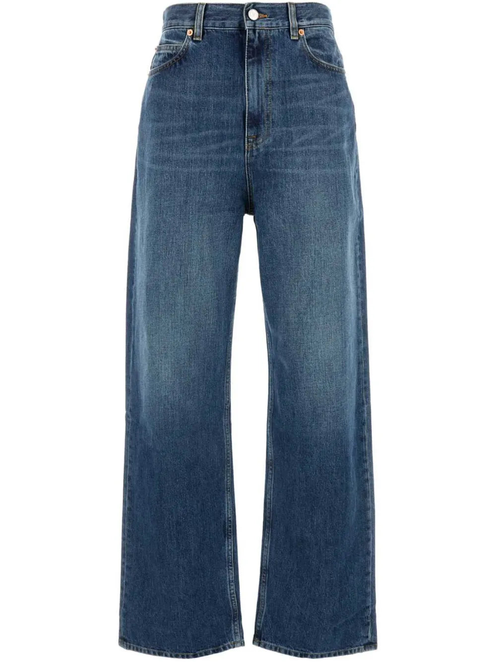 Wide-Leg Cotton Jeans