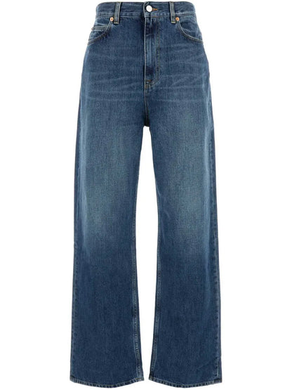 Wide-Leg Cotton Jeans