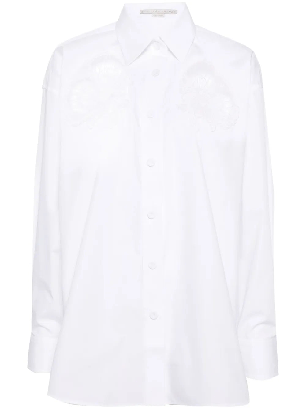 Broderie-Anglaise Detailed Cotton Shirt