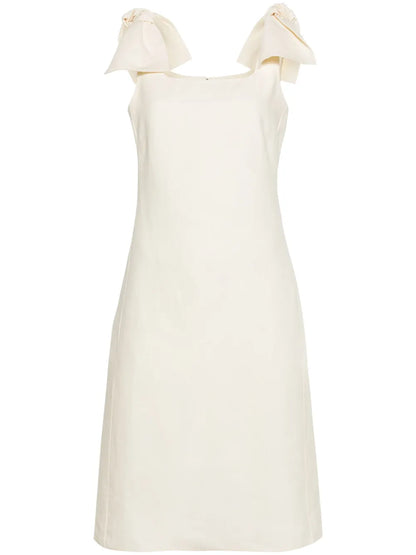 A-Line Linen Midi Dress