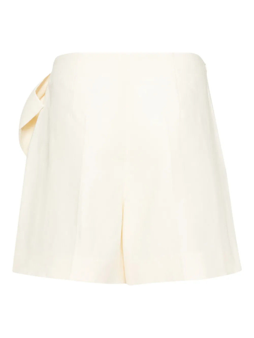 Bow-Detail Linen Shorts