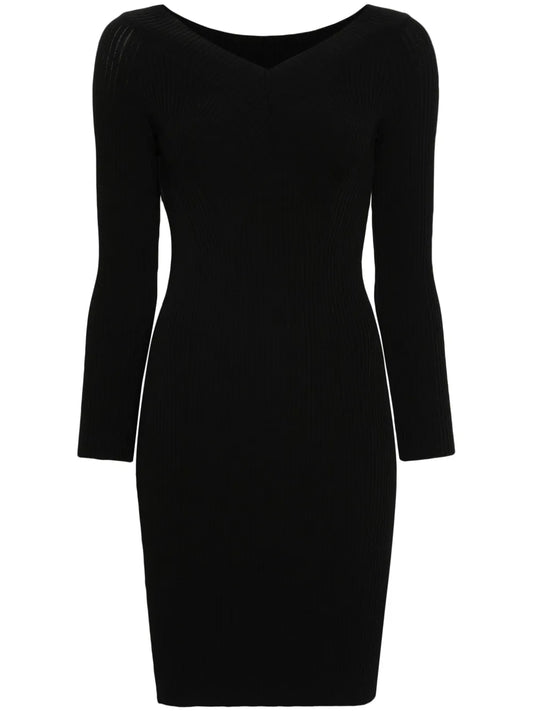 Knitted V-Neck Dress
