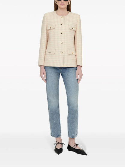 Janet Houndstooth Tweed Jacket