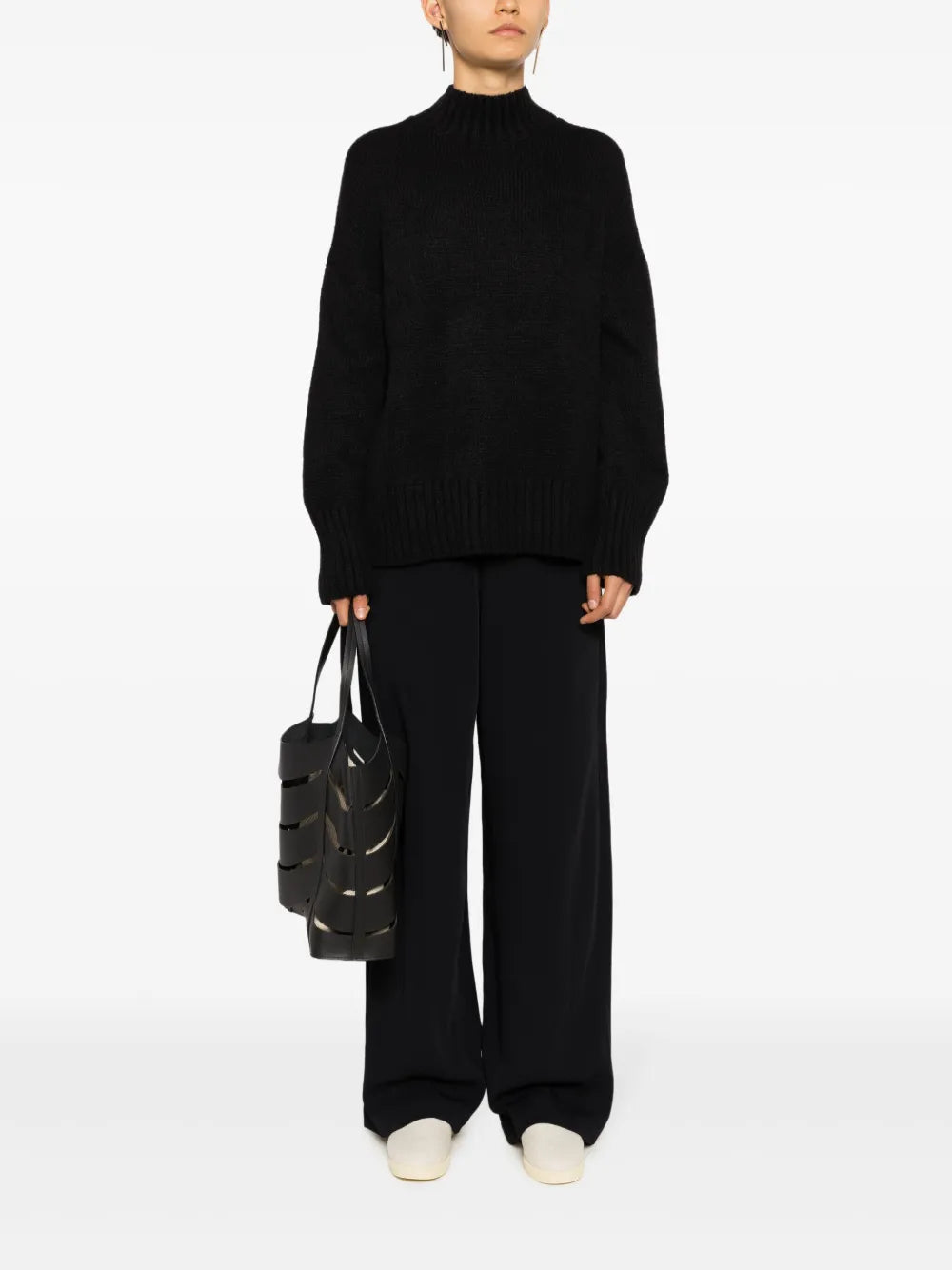 Mock-Neck Chunky-Knit Jumper