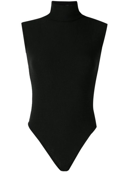 High-Neck Knitted Bodysuit