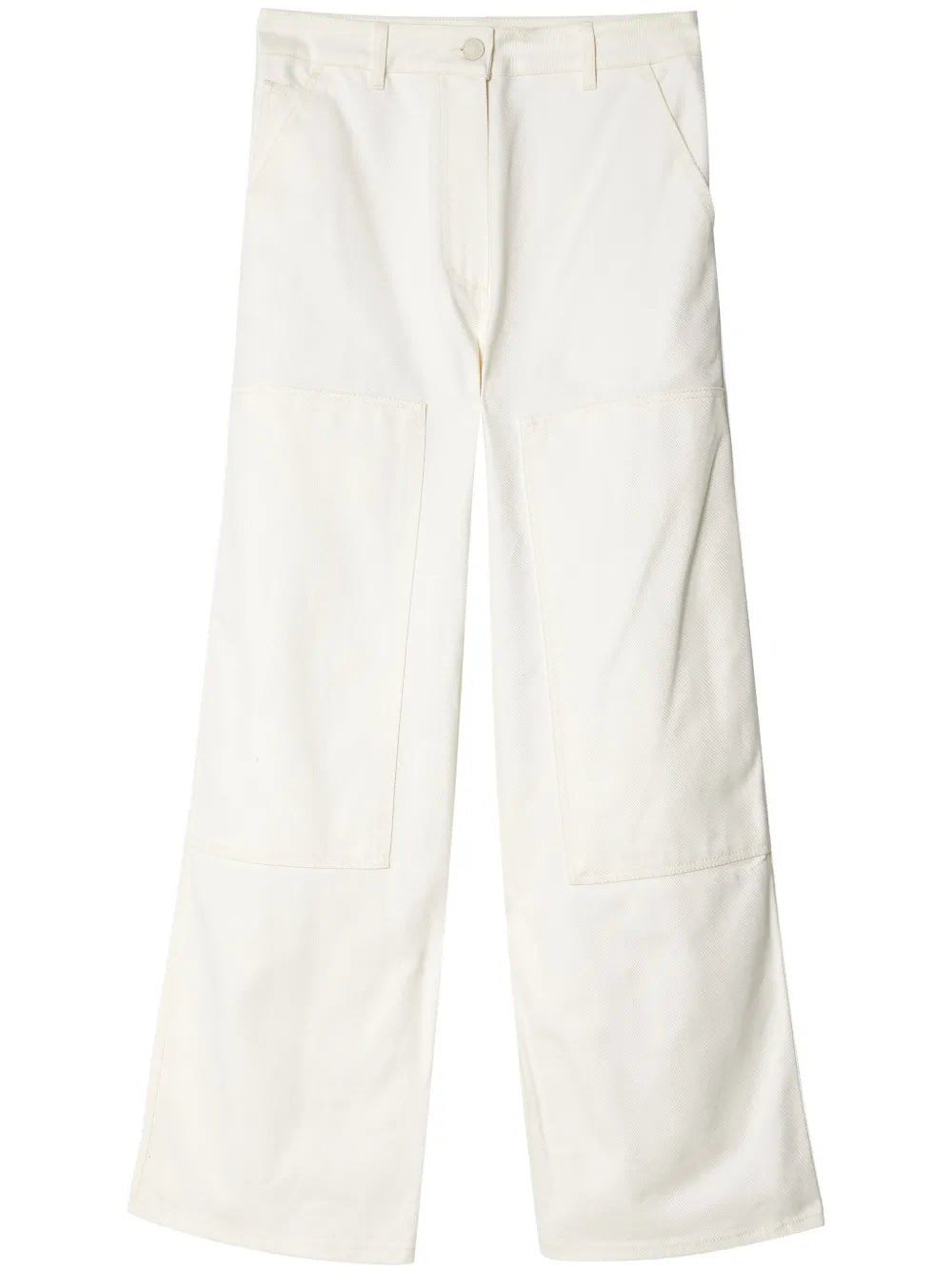 Double-Knee Straight-Leg Cotton Trousers