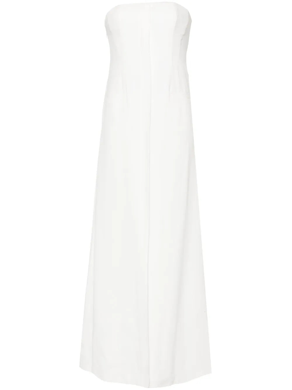 Strapless Crepe Maxi Dress