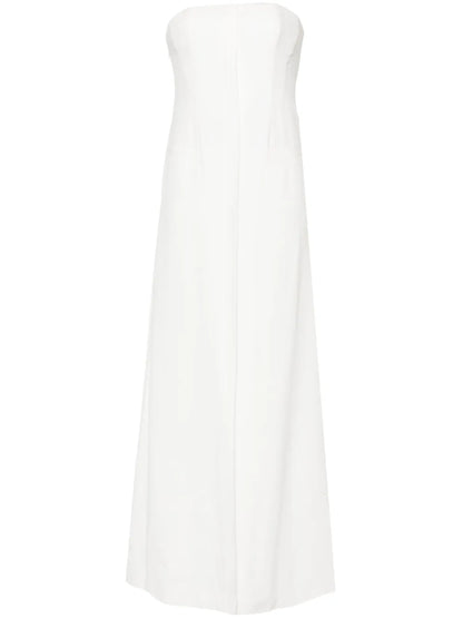 Strapless Crepe Maxi Dress