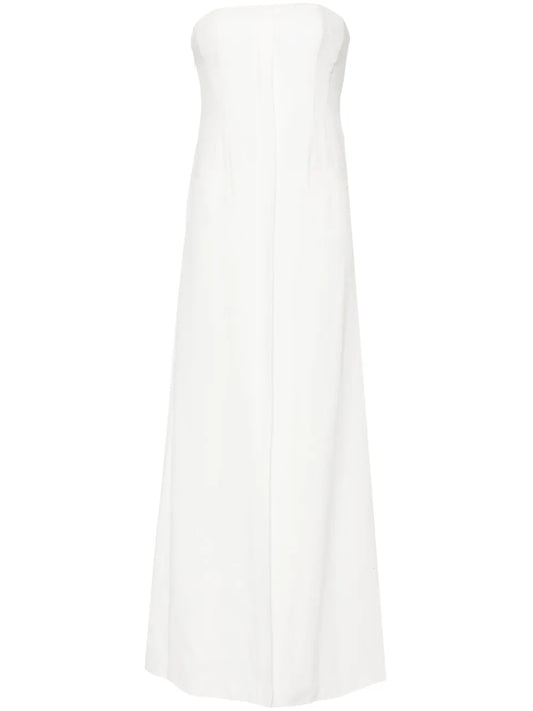 Strapless Crepe Maxi Dress