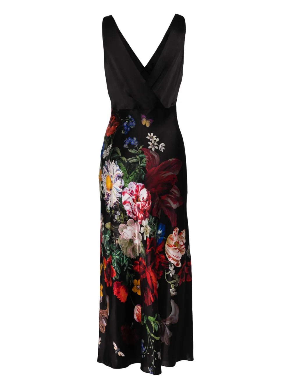 Floral-Print Silk Slip Dress