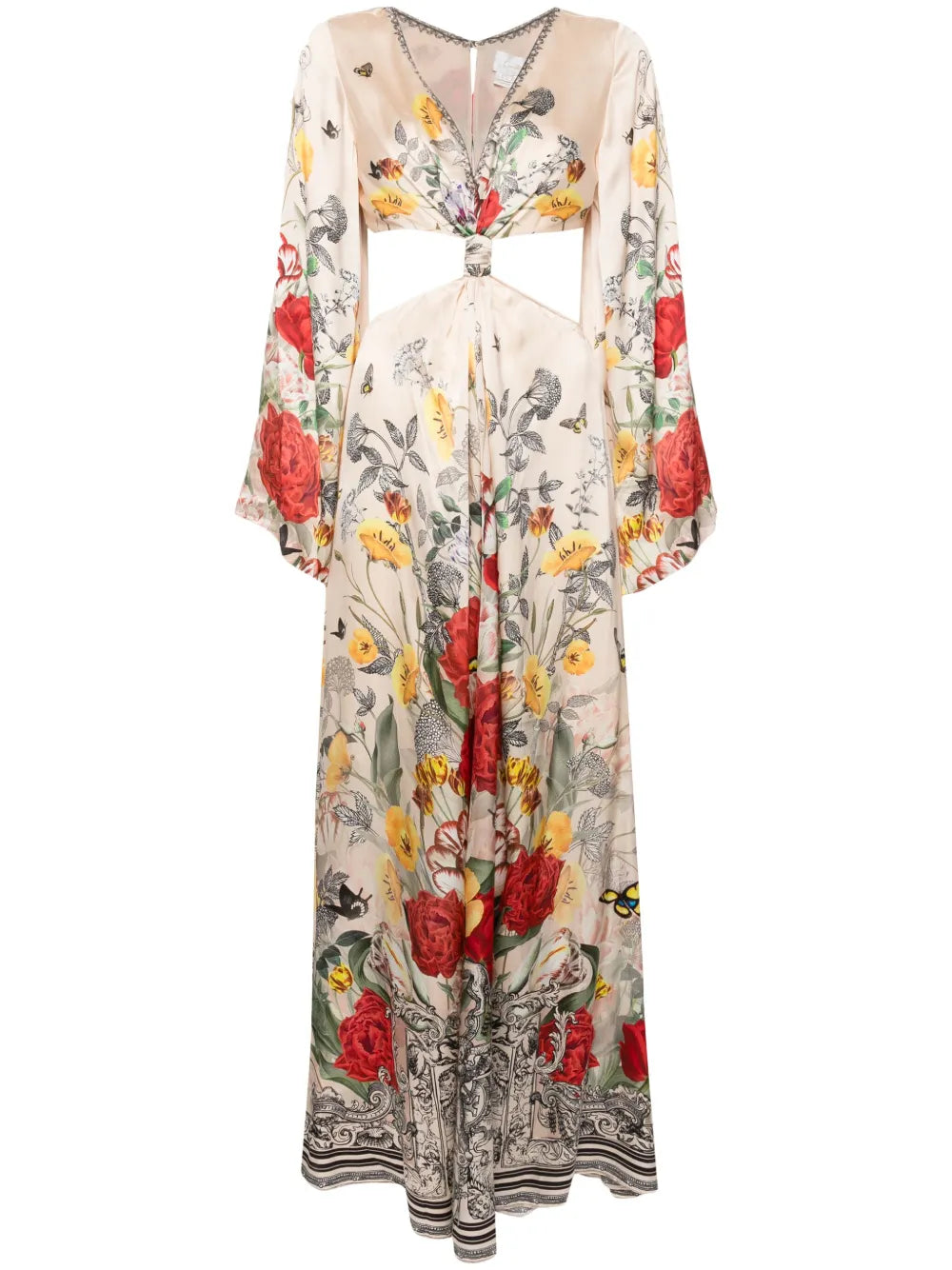 Printed Flared Sleeve Dress