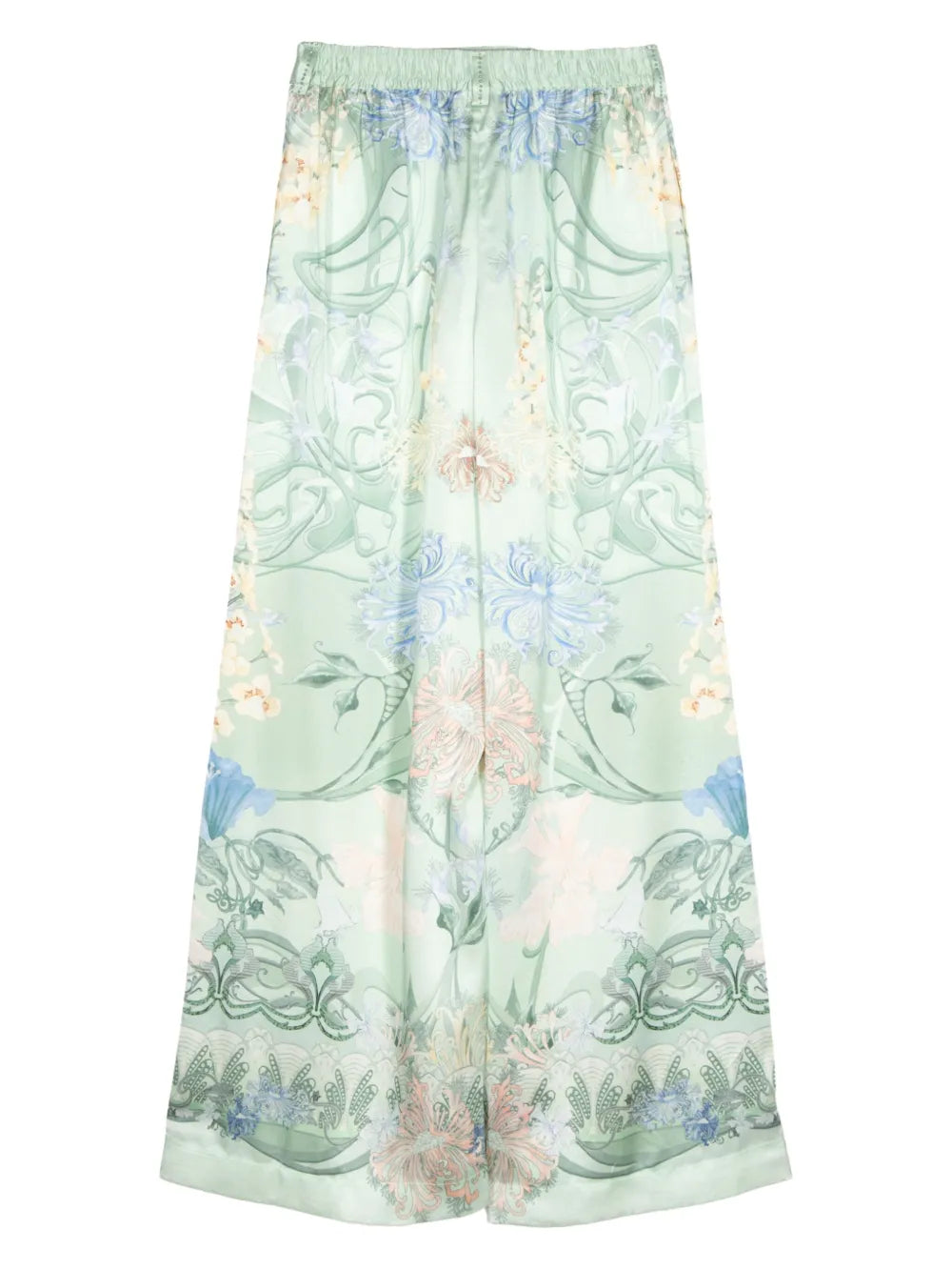 Dreaming In Dutch-Print Silk Trousers