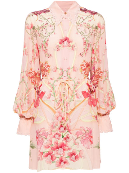 Floral-Print Shift Shirtdress