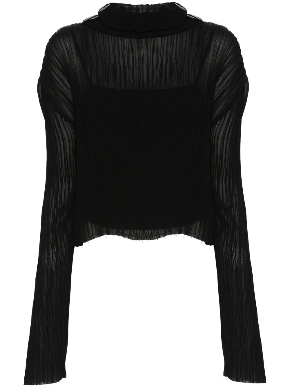 Plissé Single-Stitch Logo Top