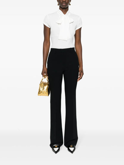 Crepe Straight-Leg Trousers